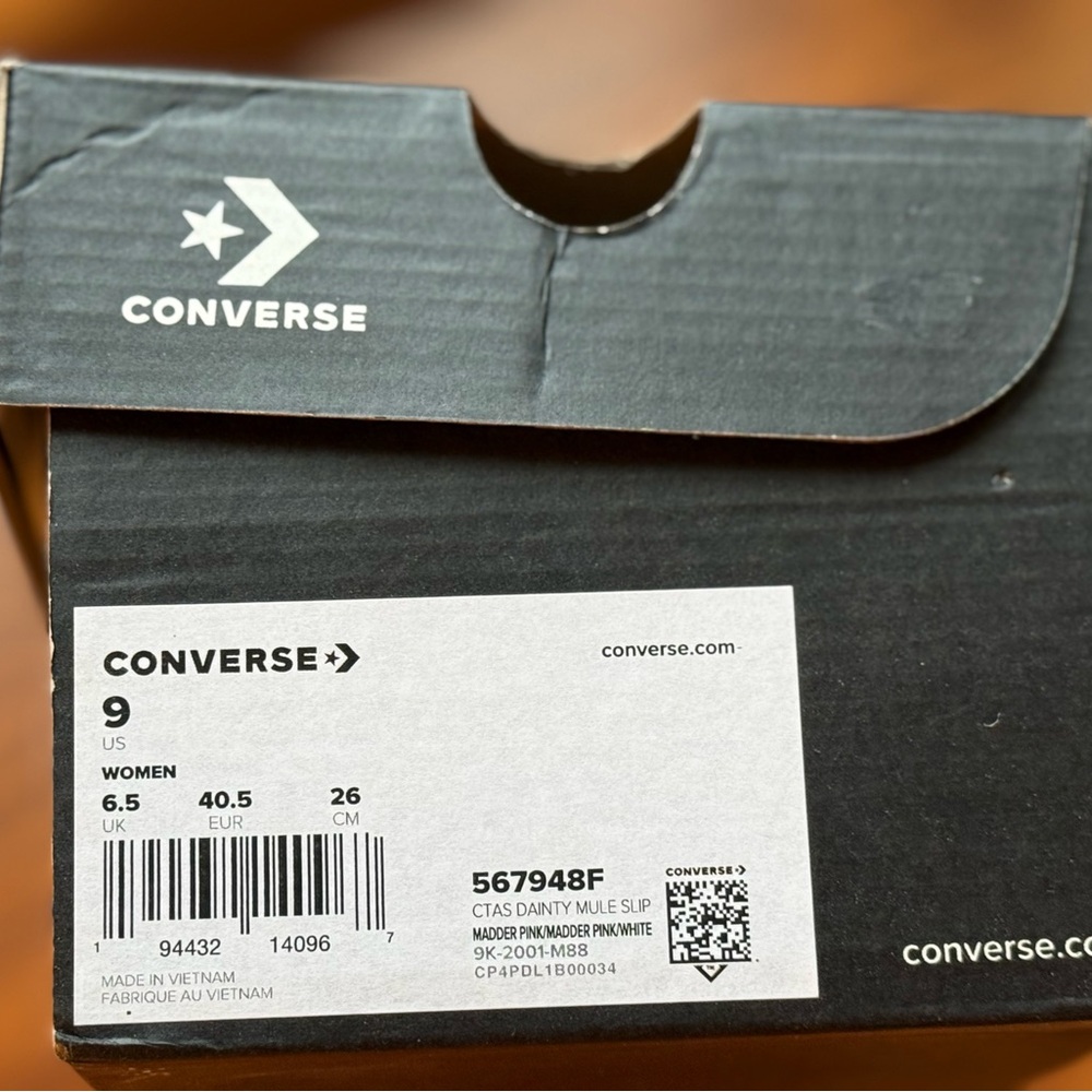 Converse Womens Canvas Mule Slip-on Sneakers in Pink - Picture 2 of 5
